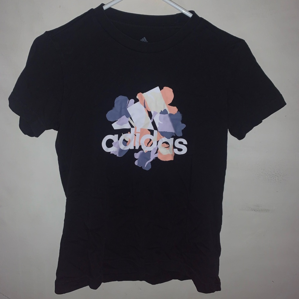 Adidas Charcoal Tee with Logo